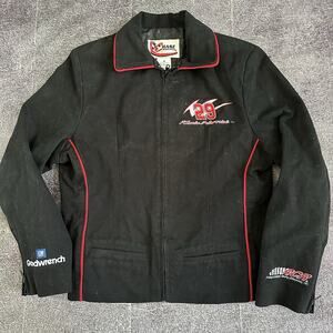 Women's Vintage Y2K Chase Kevin Harvick Black NASCAR Zip Up Bomber Jacket Sz M